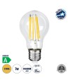 GLOBOSTAR® GLOBE 99087 Λάμπα E27 A60 LED 7W 1470lm 360° AC 220-240V IP20 Θερμό Λευκό 2700K - Long Filament Chip - Διάφανο - Μ6 x Π6 x Υ11cm - 3 Χρόνια Εγγύηση